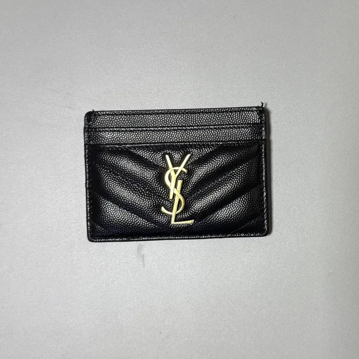 생로랑 YSL 마틀라세 카드홀더 금장