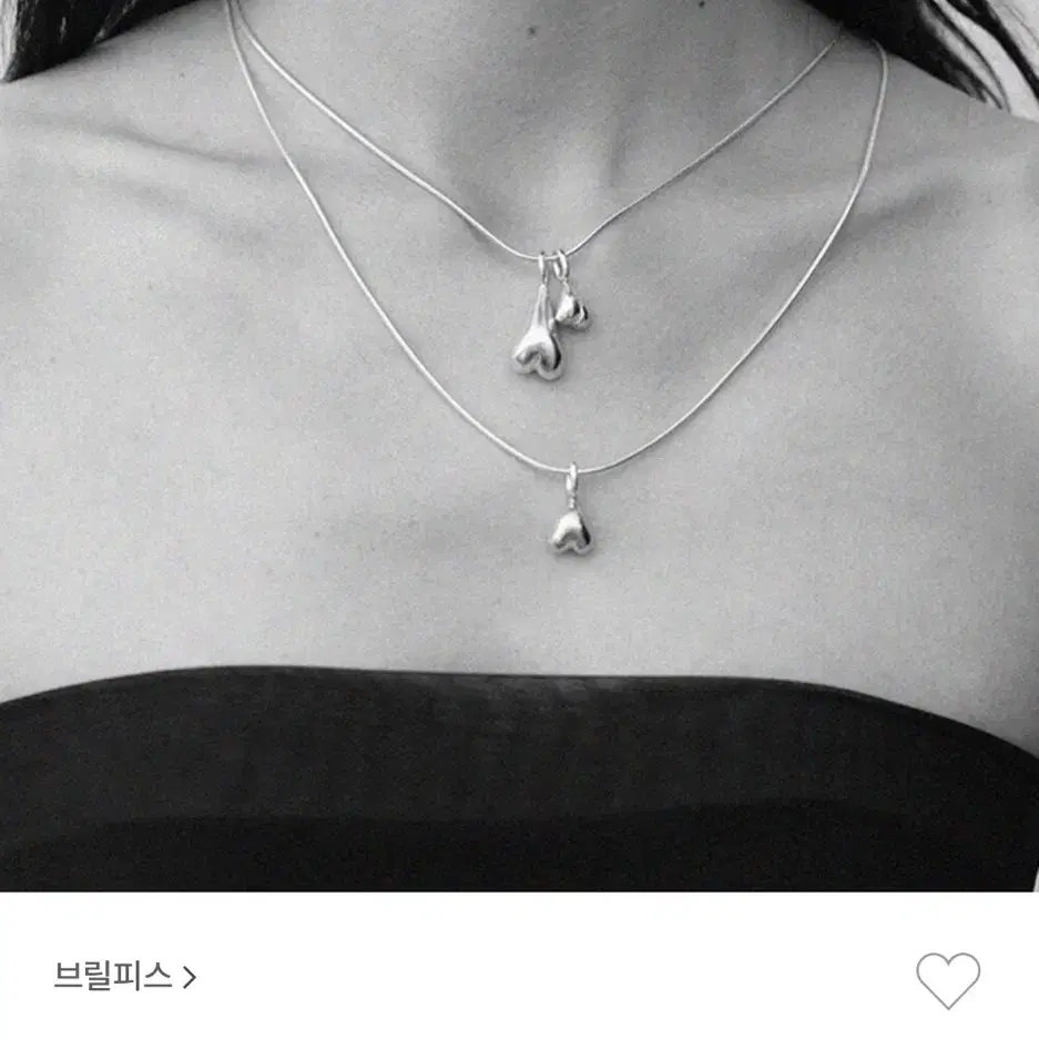 브릴피스 목걸이 love pendant necklace