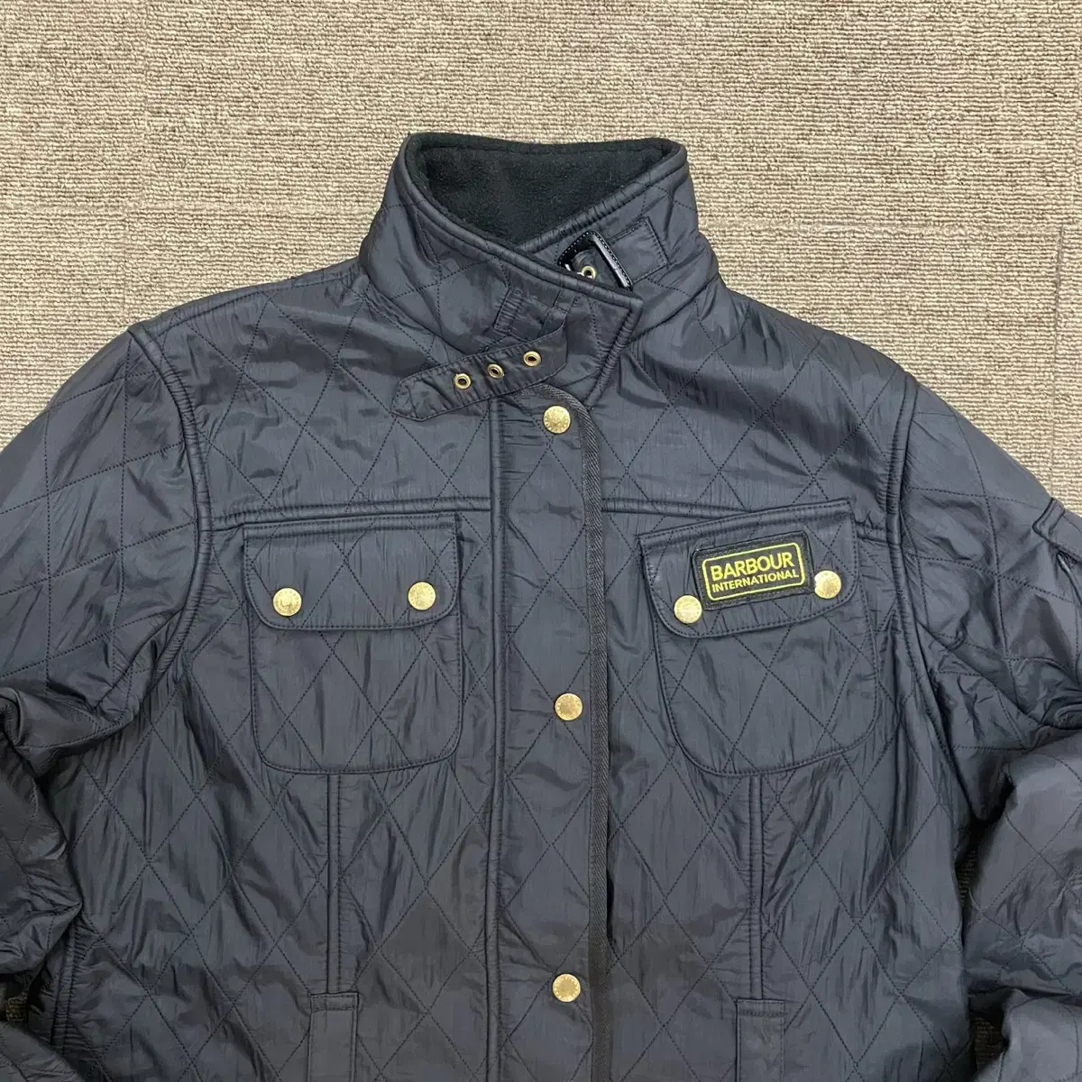 (UK16) Barbour 바버 인터내셔널 폴라 여성 퀄팅 자켓 블랙