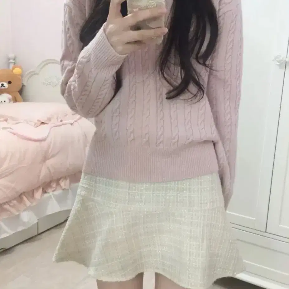 Snug pink baby knit 스너그 핑크 베이비 니트