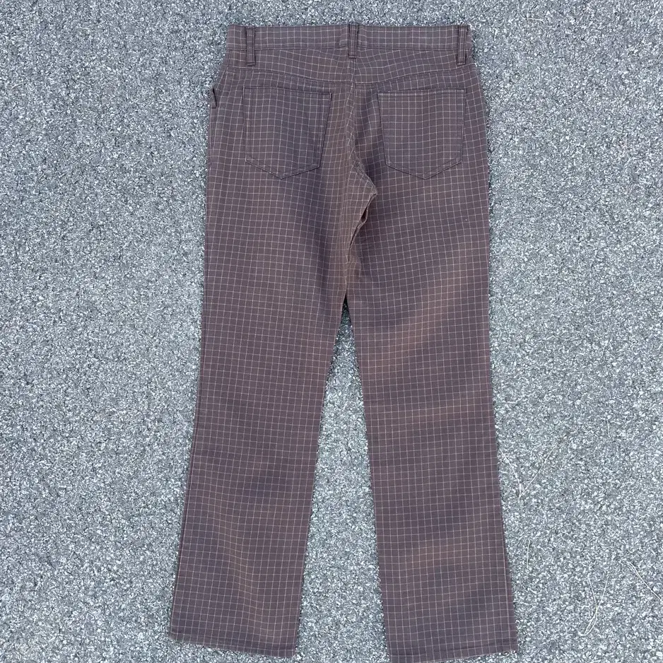 Michel Klenin Brown Check Cotton Pants