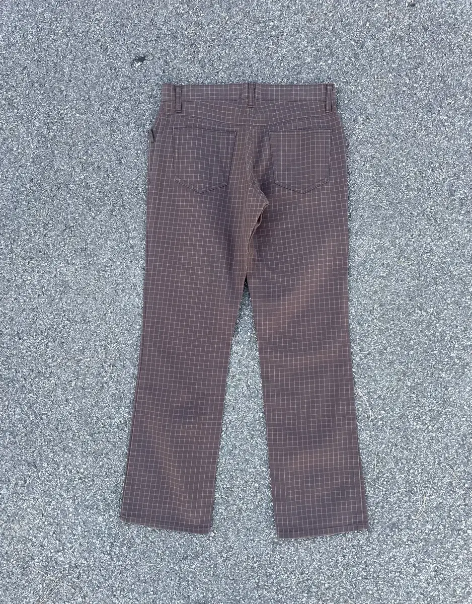 Michel Klenin Brown Check Cotton Pants