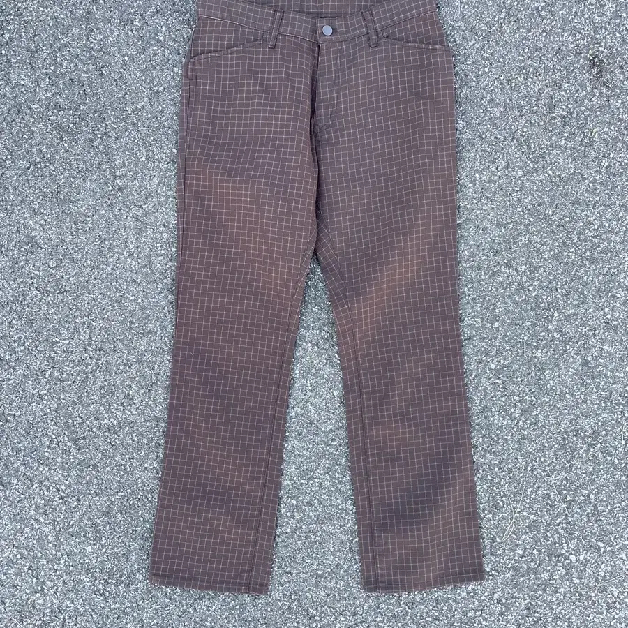 Michel Klenin Brown Check Cotton Pants