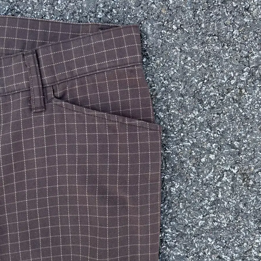 Michel Klenin Brown Check Cotton Pants