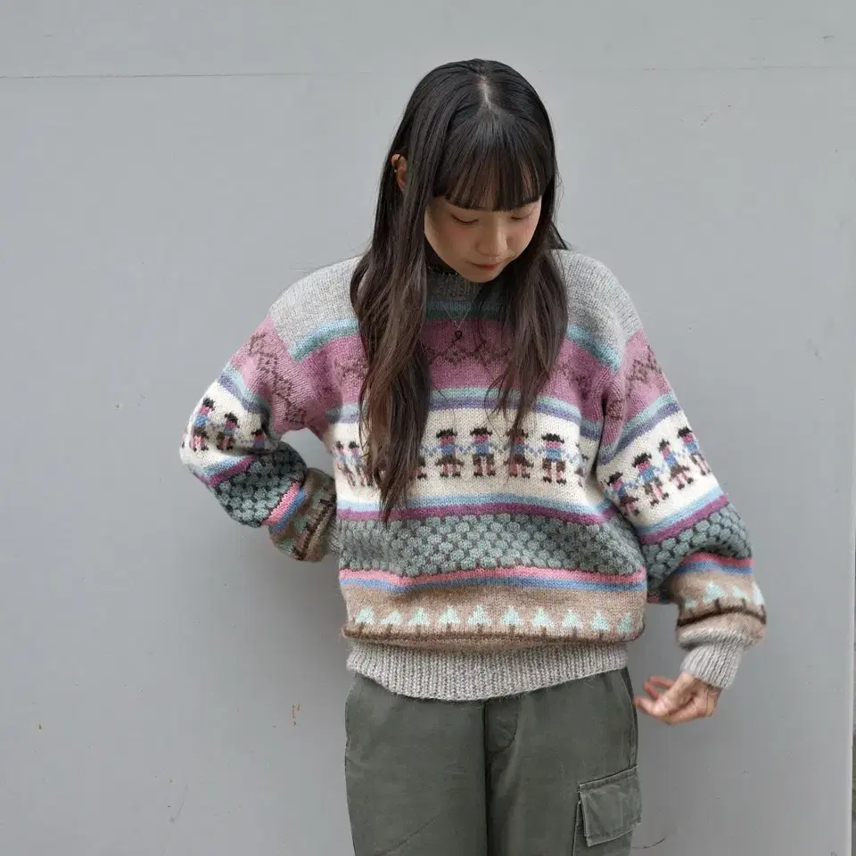 vintage Traditional Nordic Alpaca Knit