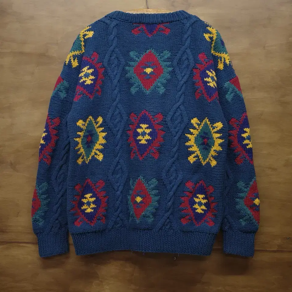 90s Vintage Aztec Pattern Cotton Knit