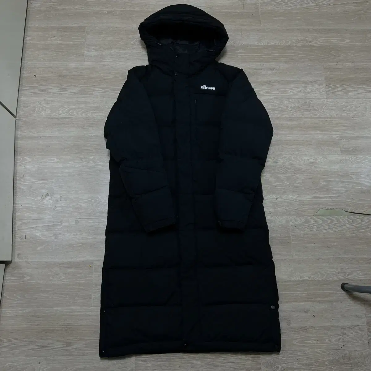 Men's Hooded Long Puffer Duck Down Jacket L/90