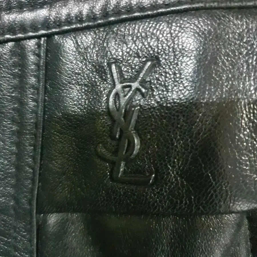 입생로랑 90's YSL 로고 양가죽 자켓