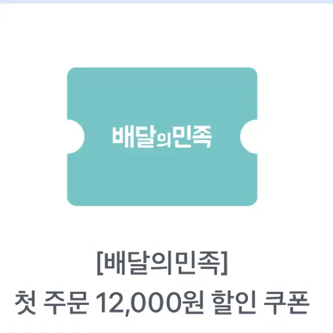 배민 첫주문 12000원할인권