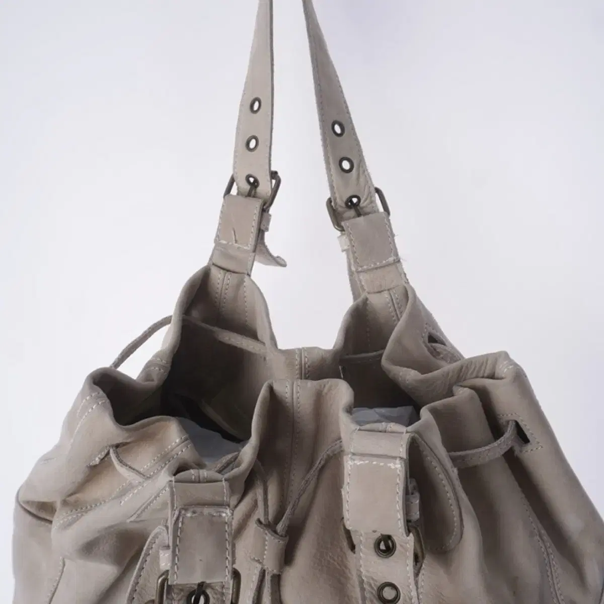 Suede leather bag