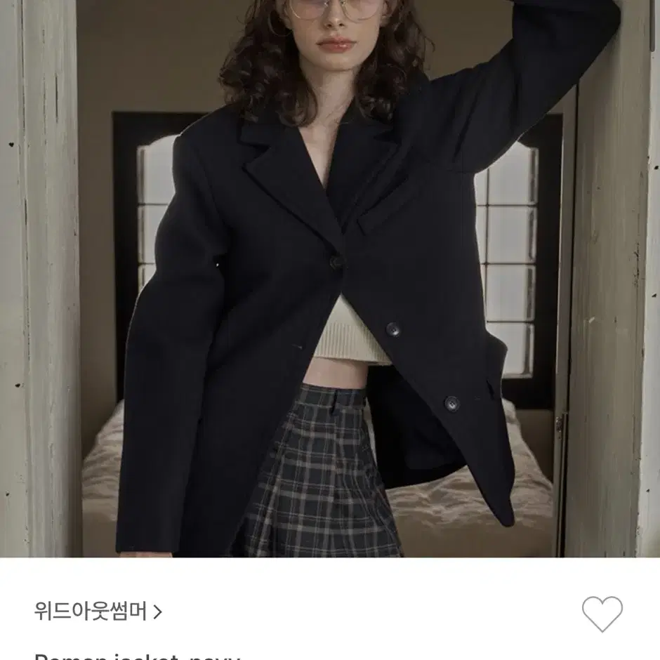 위드아웃썸머 로만자켓 네이비