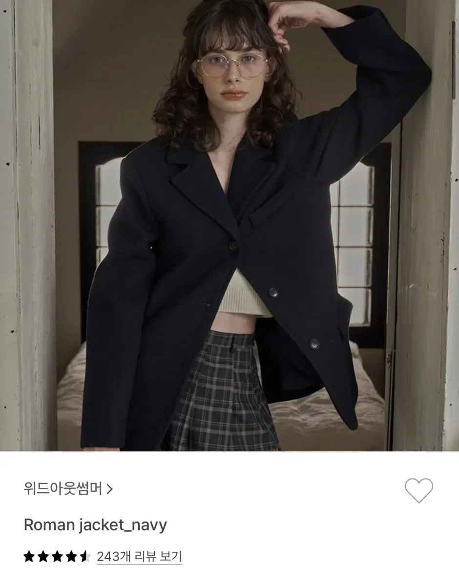 위드아웃썸머 로만자켓 네이비