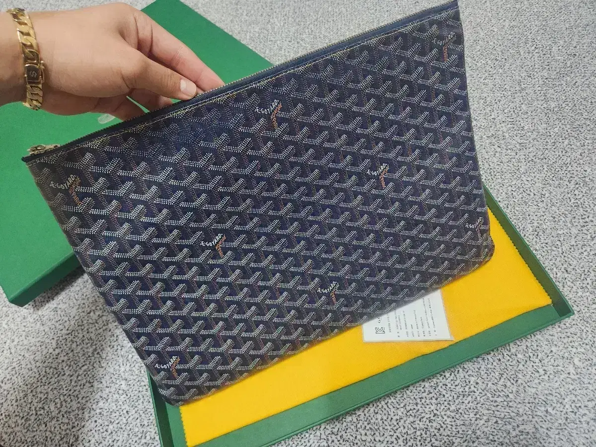 Goyard Senna Clutch Navy GM