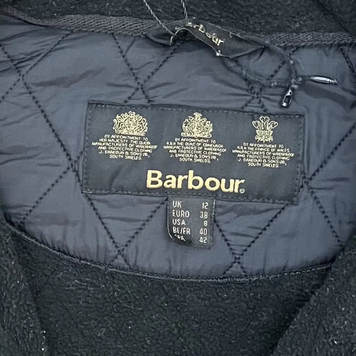 )UK12) Barbour 바버 플라이웨이트 퀄팅 자켓