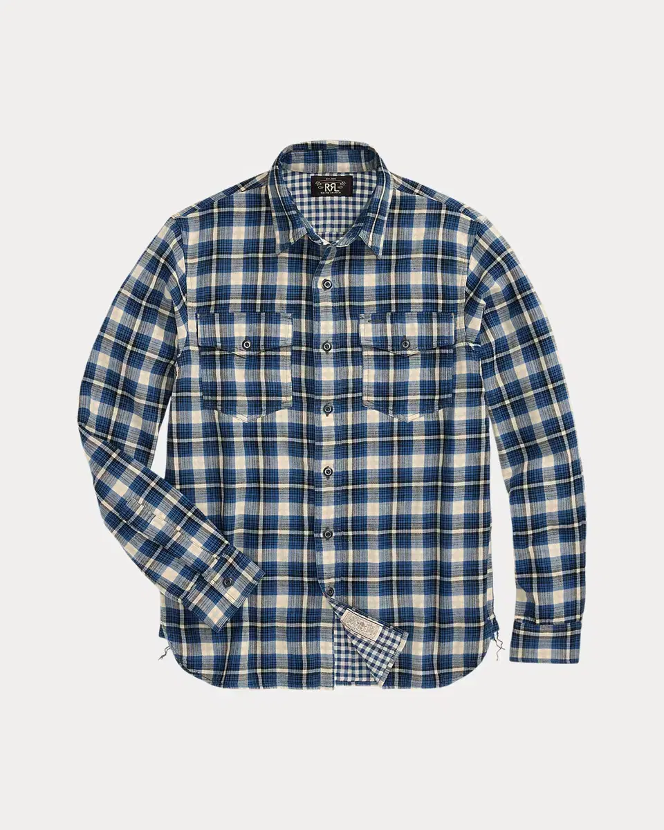 [M] RRL Double L L Fleece Double Facework Shirt