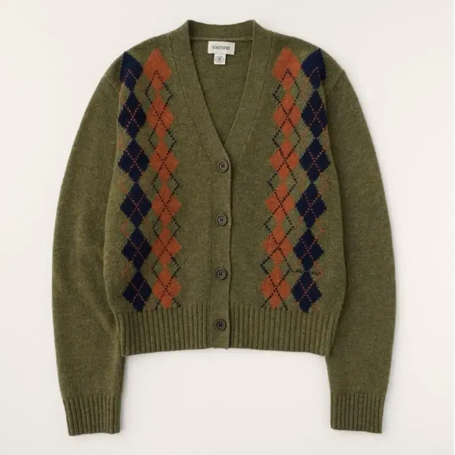 시엔느 Daddy Argyle Cardigan L사이즈