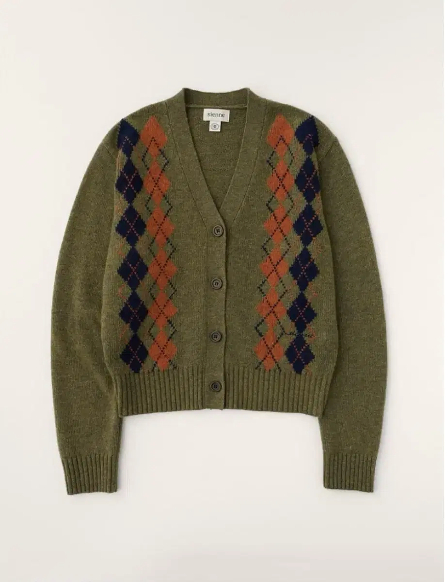 시엔느 Daddy Argyle Cardigan L사이즈