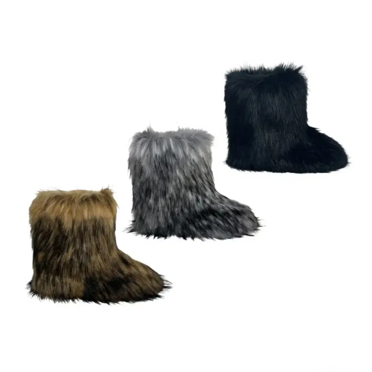 Brown bear fur boots 230-235