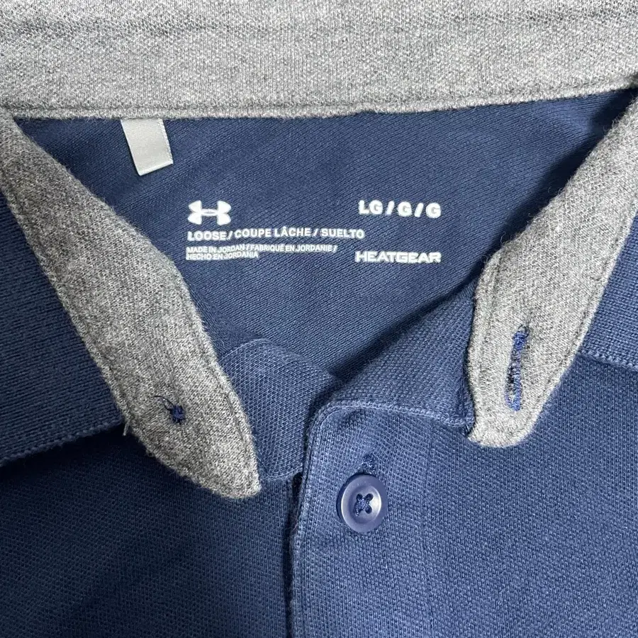 (L) UNDER ARMOUR 언더아머 히트기어 카라 반팔티