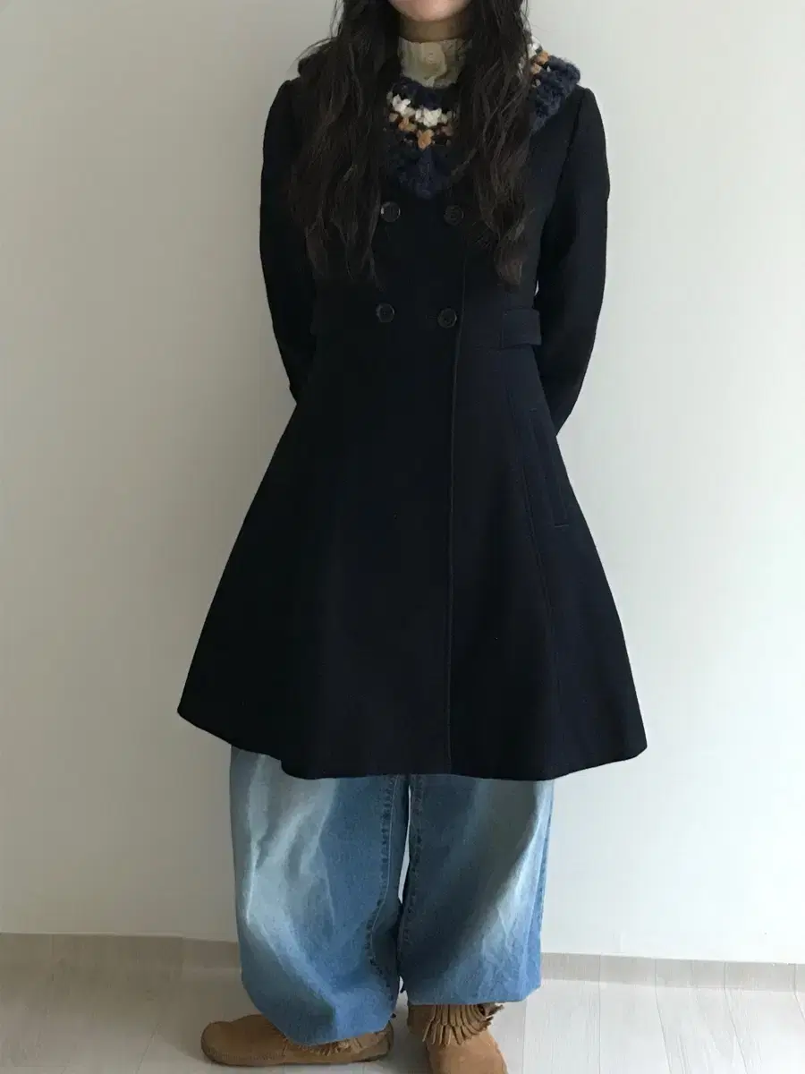 vintage flare button coat