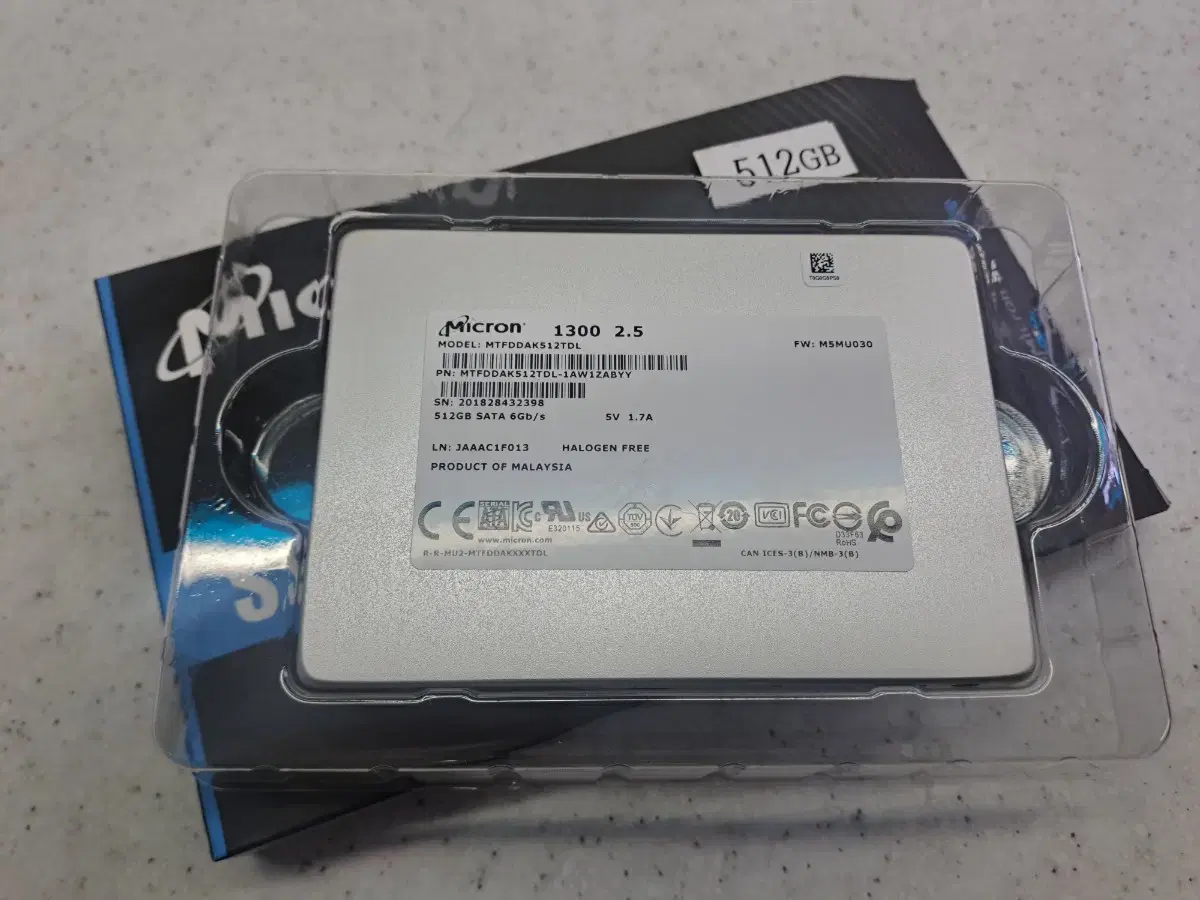 마이크론 1300 512GB 2.5" SATA3 SSD