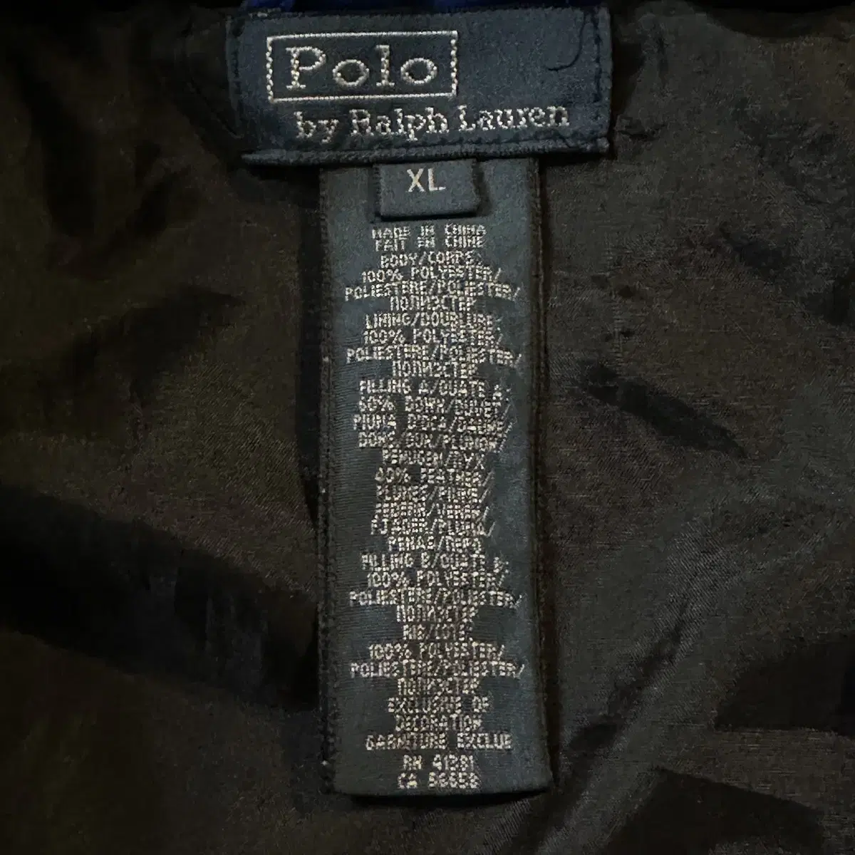 [여성 XL] 폴로 랄프로렌 POLO 빅포니로고 구스다운 푸퍼 패딩 블루