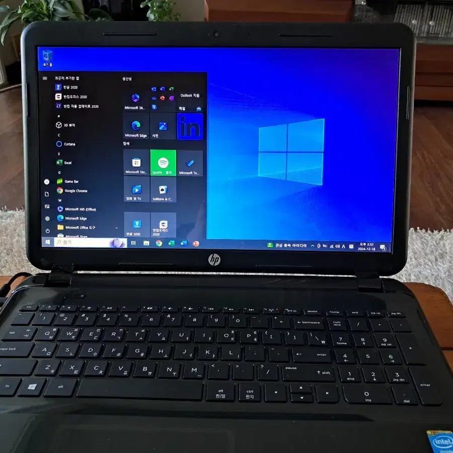 HP 15.6" 노트북 8GB, SSD128GB, WINDOW10