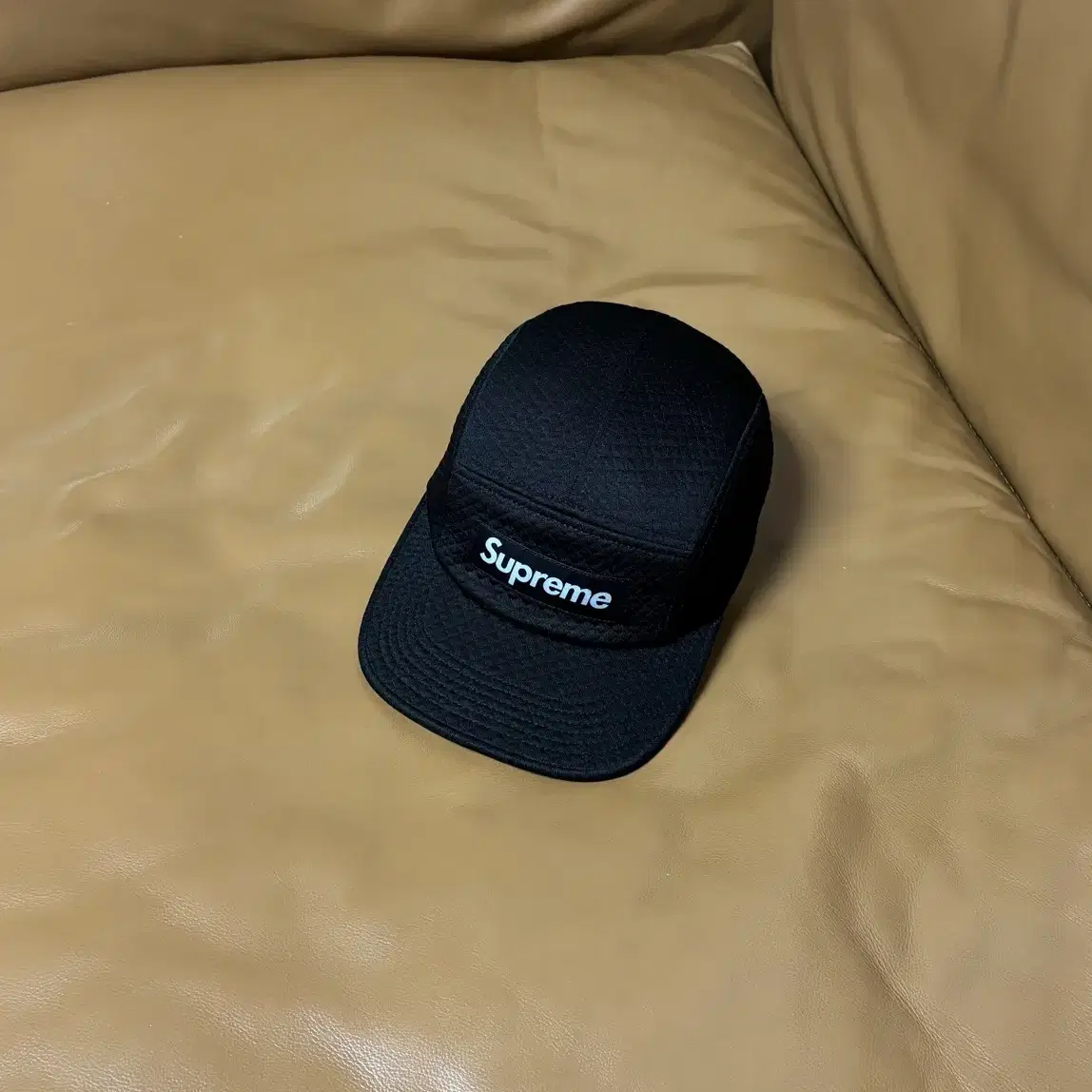 Supreme 슈프림 블랙 캠프캡 모자 (Black)