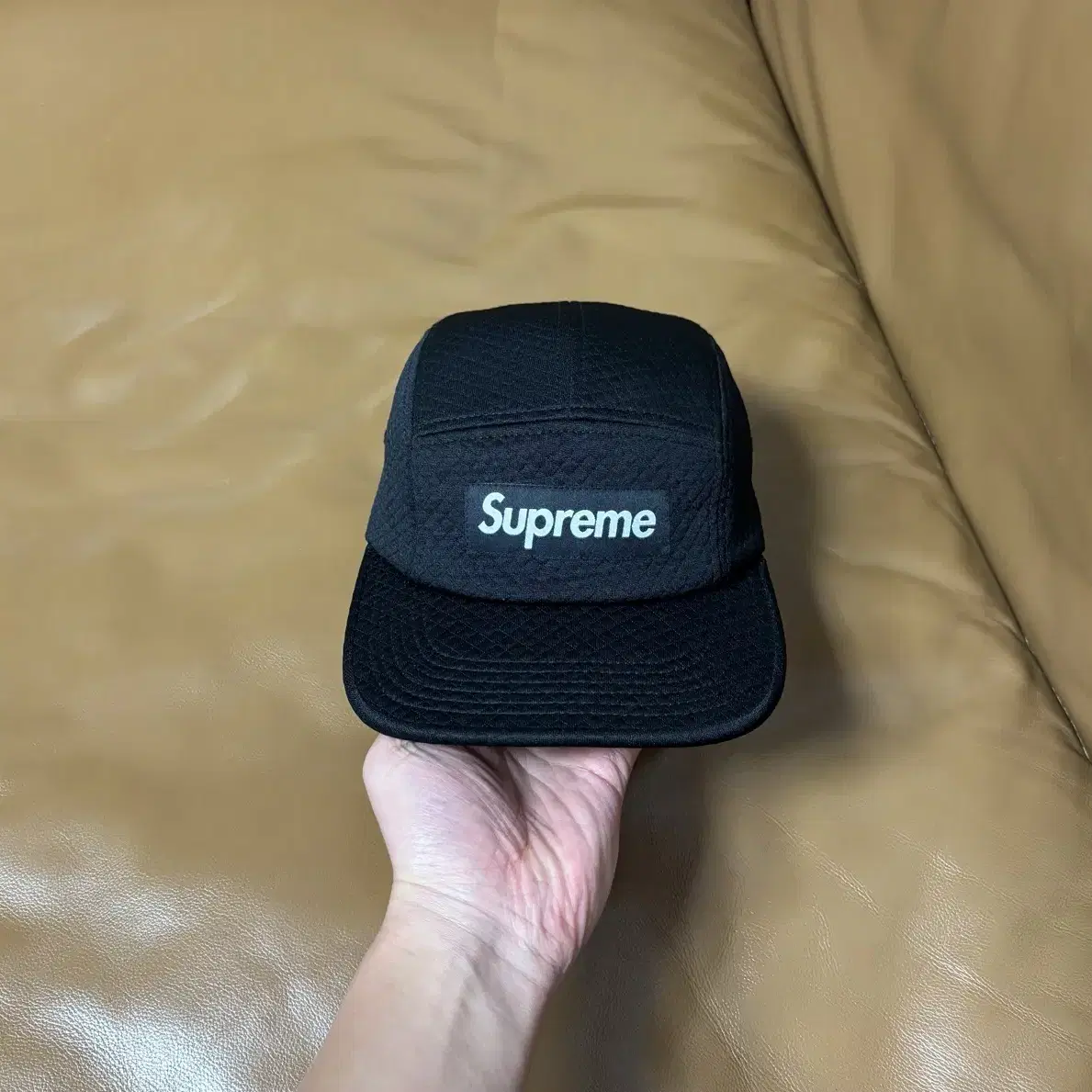 Supreme 슈프림 블랙 캠프캡 모자 (Black)