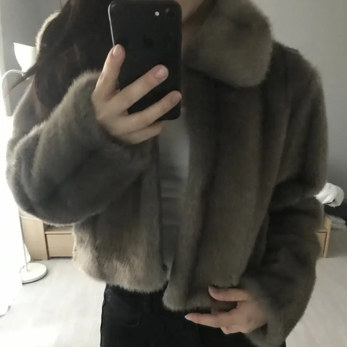 Soft short fur jacket