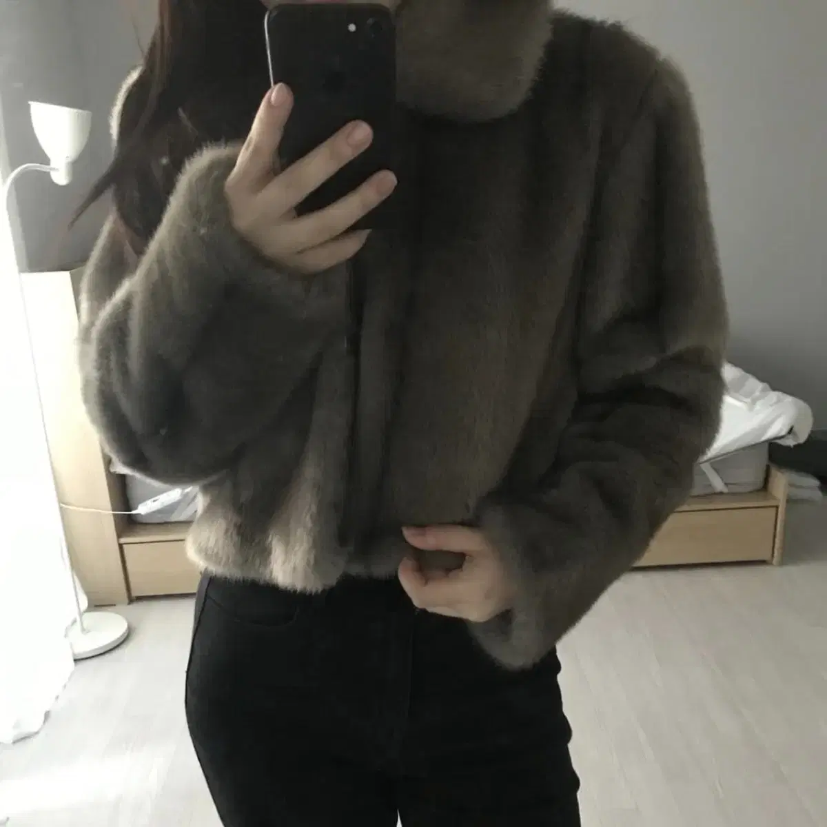 Soft short fur jacket