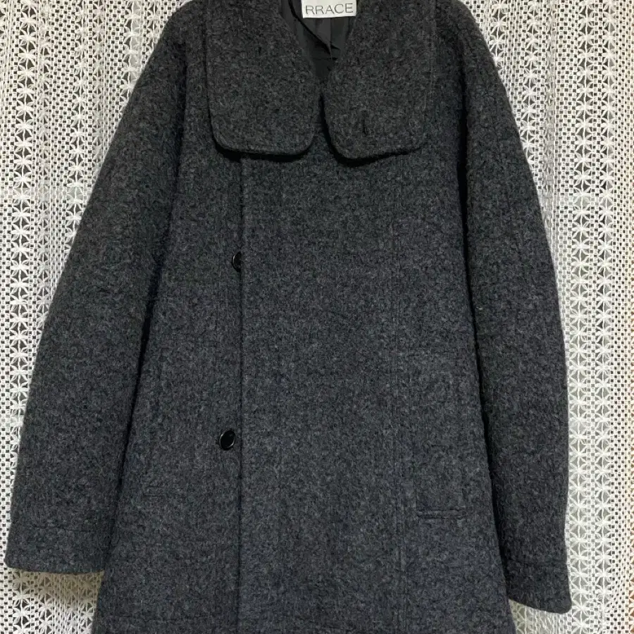 rrace 레이스 funnel-neck half coat 알파카하프코트