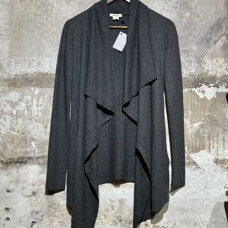 HELMUT LANG Wool Belted Drape Cardigan