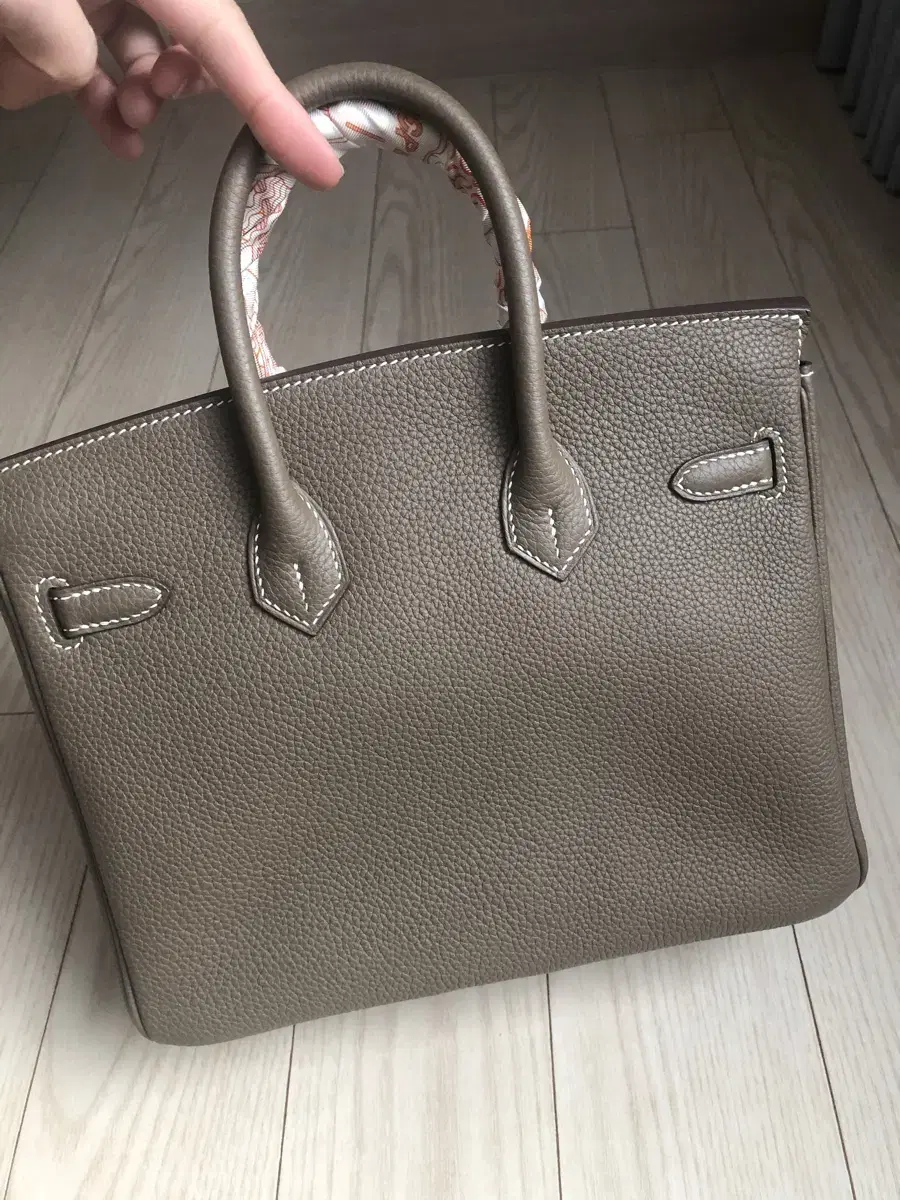 Birkin 25 Togo Leather All Handmade Etouffe Silvered Birkin Bag Tote New Akvi