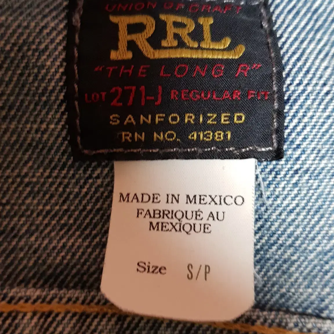 [S] RRL lot 271 인디고 데님 자켓 팝니다.