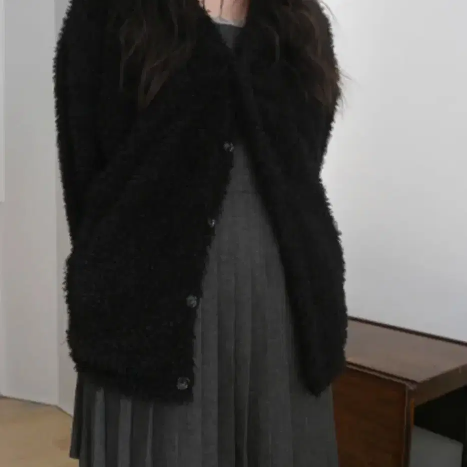 에프터먼데이 mohair fur cardigan