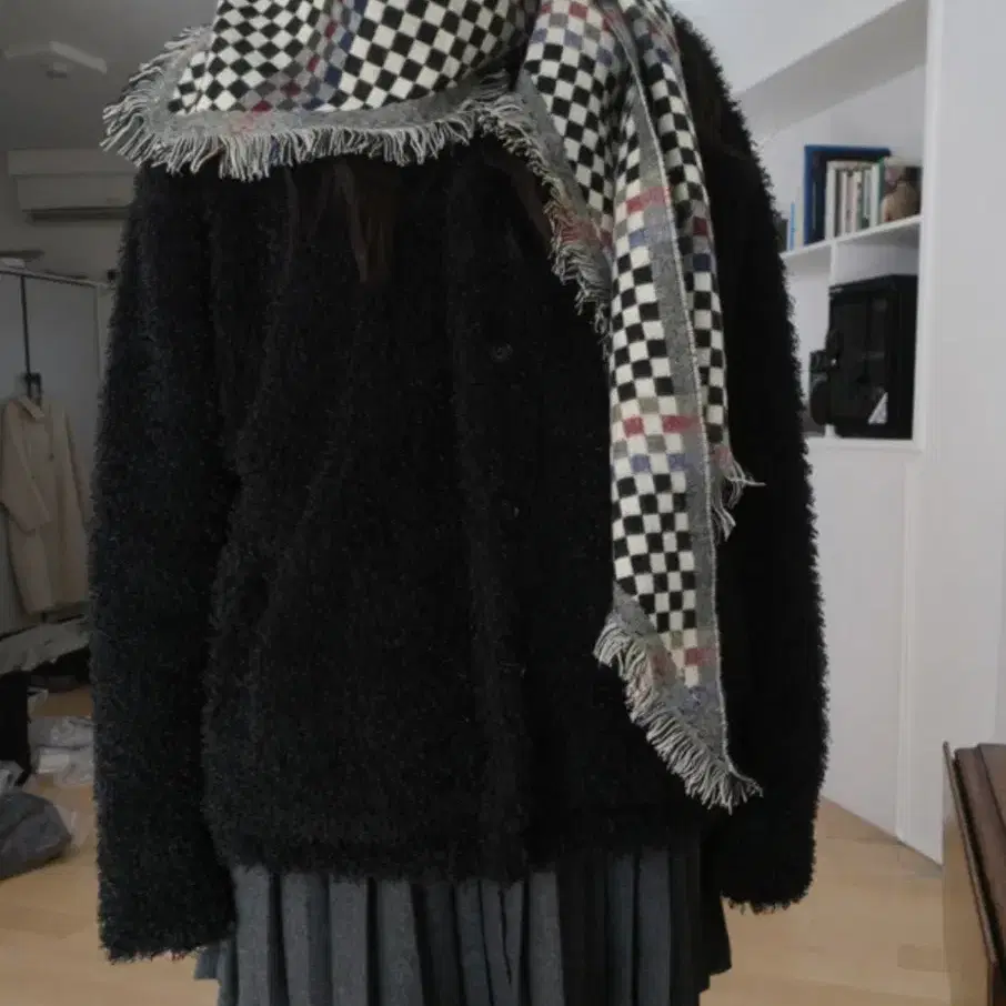 에프터먼데이 mohair fur cardigan