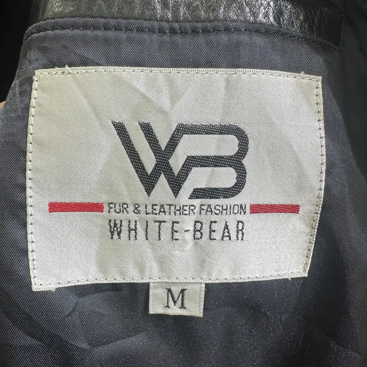 빈티지 WHITE-BEAR (Made in Japan) 레더 자켓