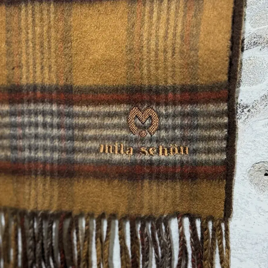 MILA SCHON Wool Checked Muffler