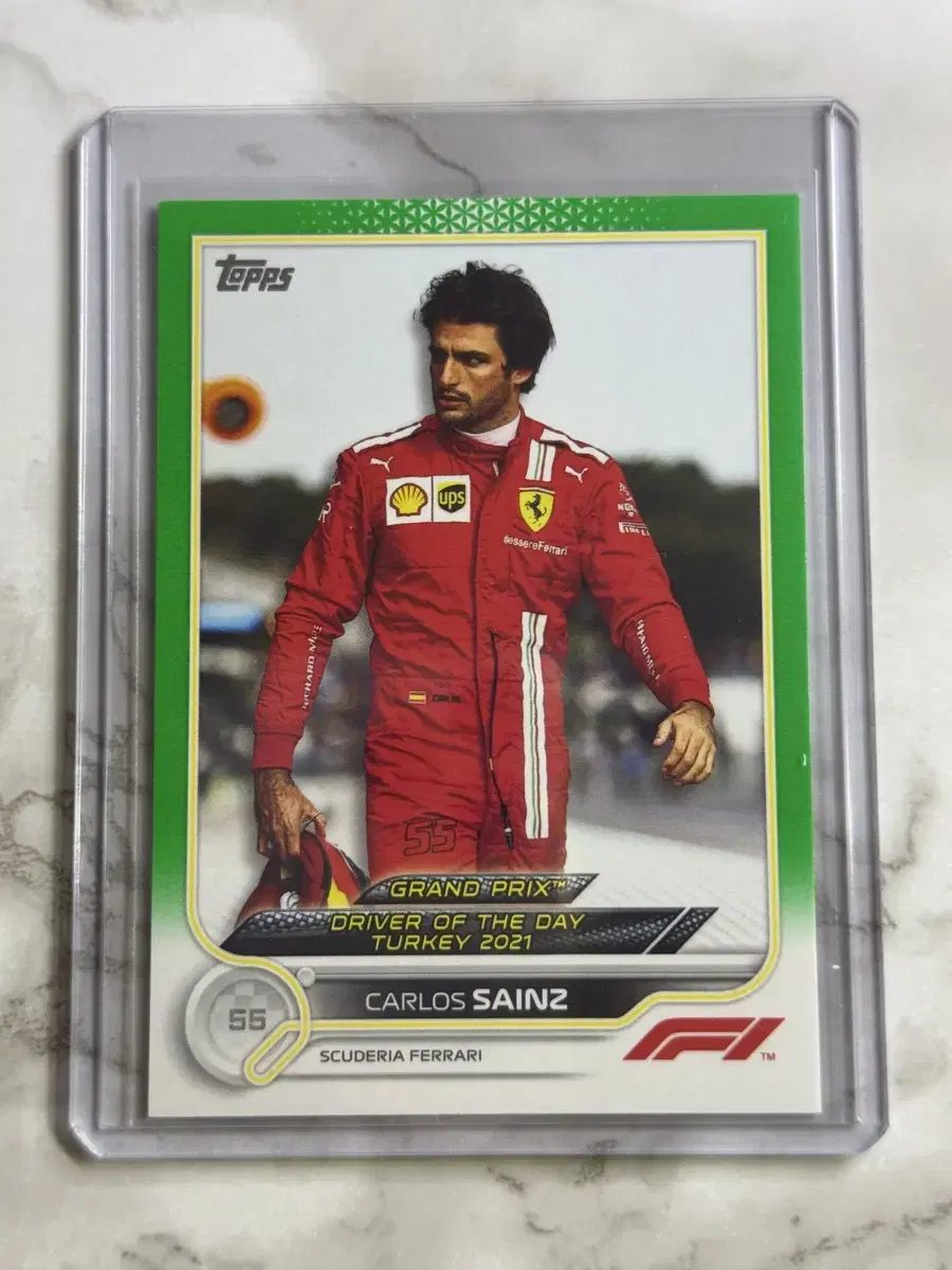 2022 Topps F1 Carlos Sainz 75 Limited Green