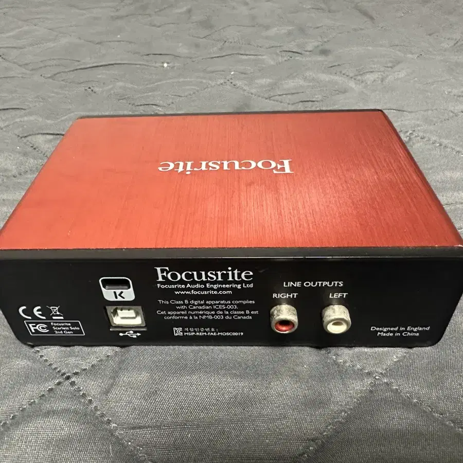 Focusrite Scarlett 2nd gen Solo 오디오 인터페이