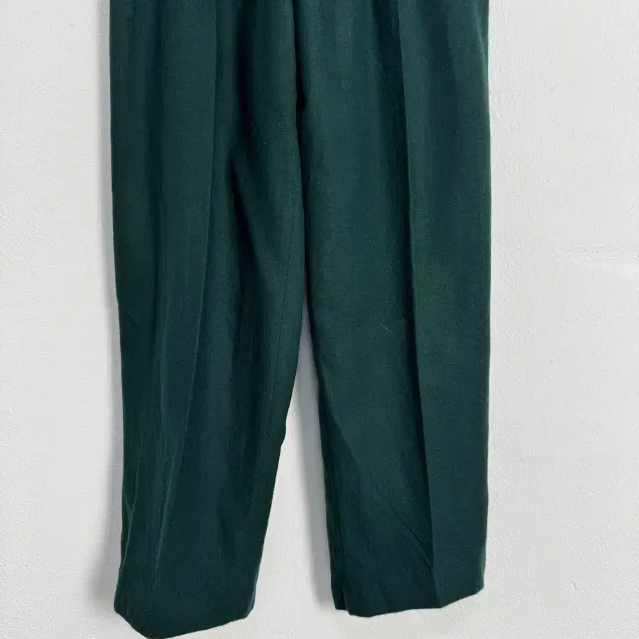 80-90s deep green wool trousers