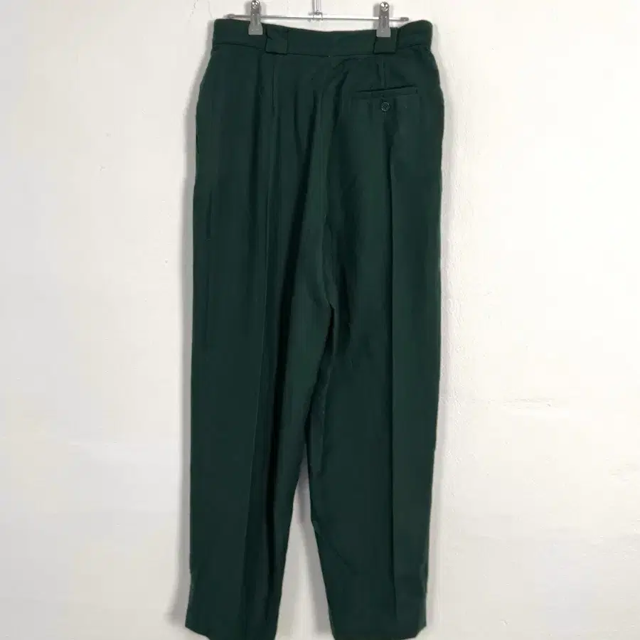 80-90s deep green wool trousers