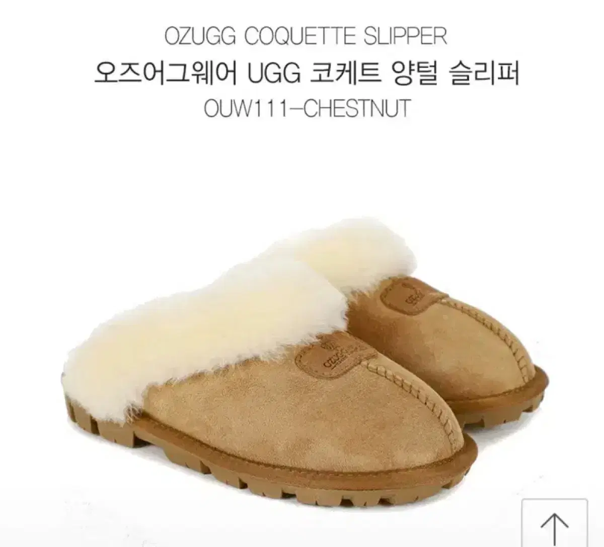 새상품 오즈어그웨어 호주 UGG 코케트 양털 슬리퍼