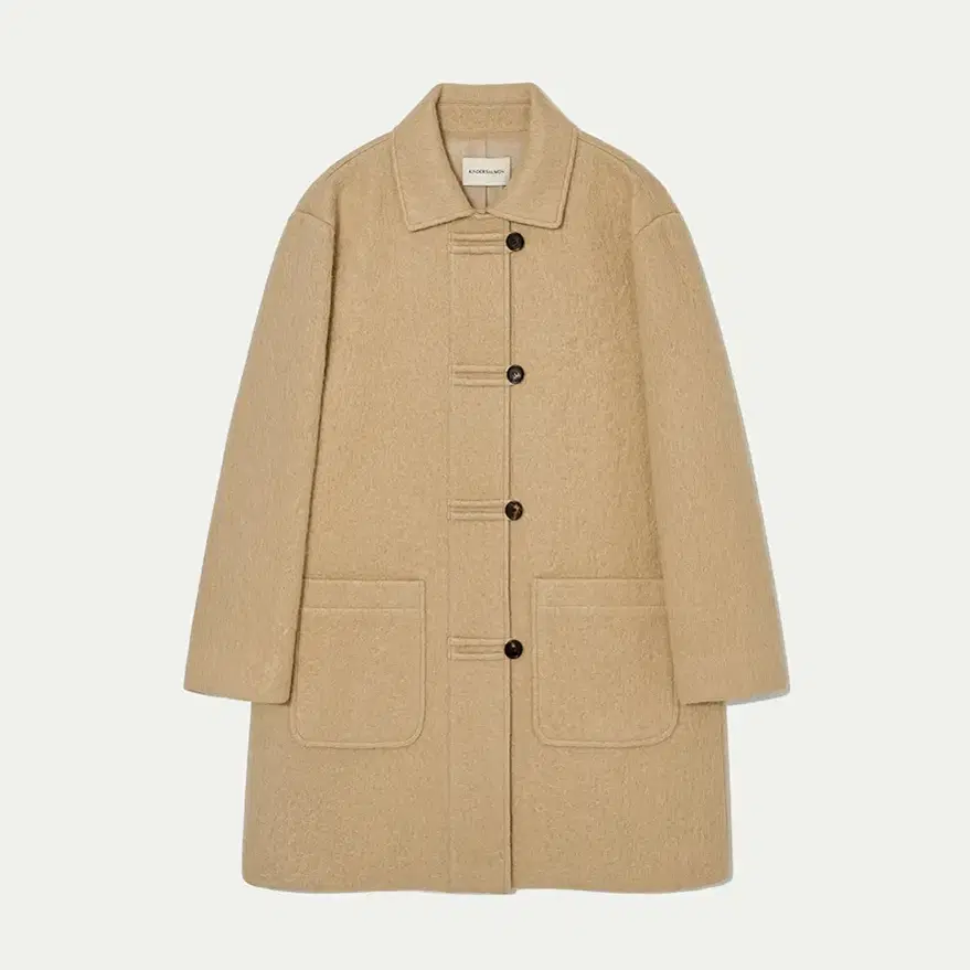 Alpaca Jeanne Half Coat Camel