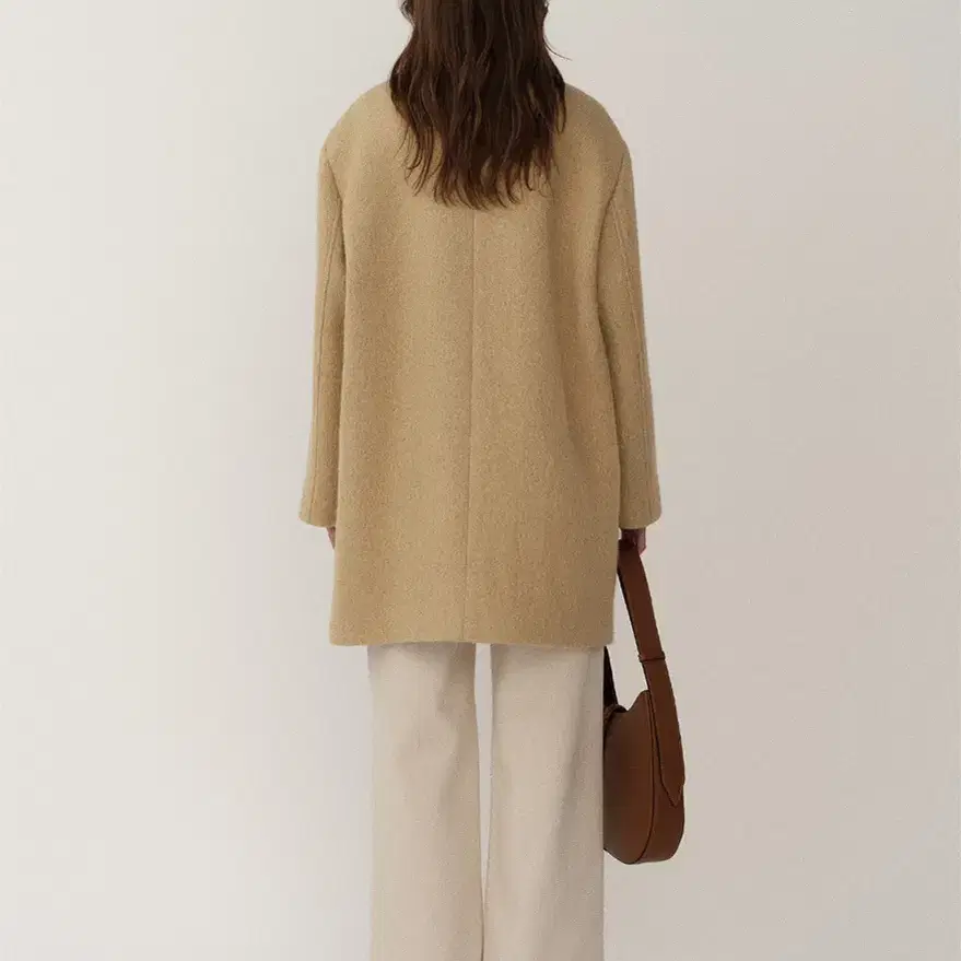 Alpaca Jeanne Half Coat Camel