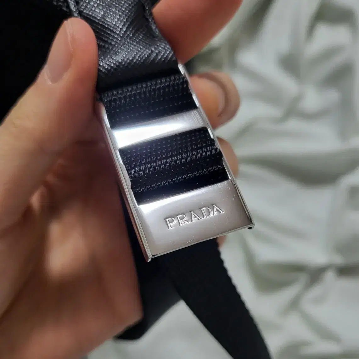 PRADA 프라다 나일론 백팩 블랙 1bz070 아울렛(버클)