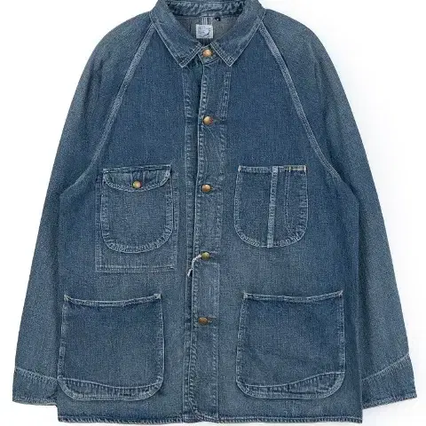 오어슬로우 50's Coverall Denim Used Wash - 2