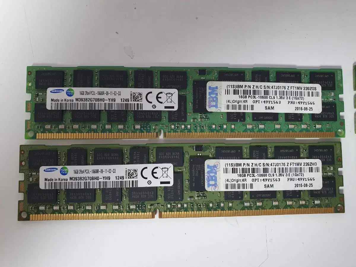 서버용 DDR3 16G, 8G REG 램 / 일반램 X