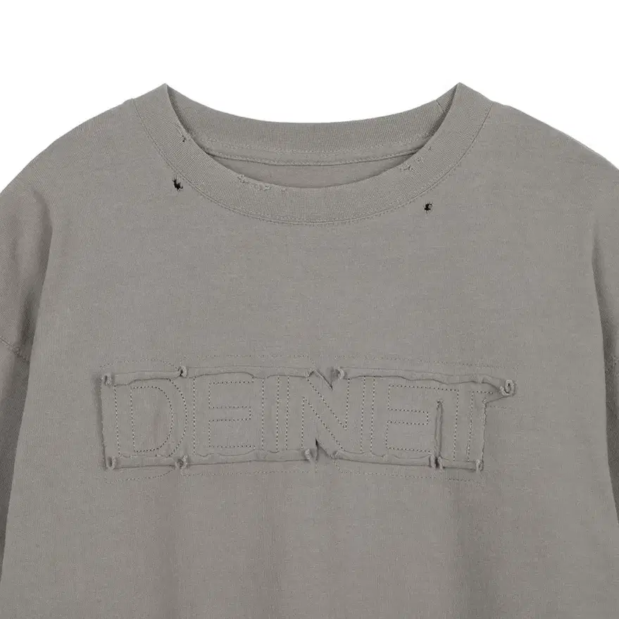 [DEINET]fake layered damage sweat shirts